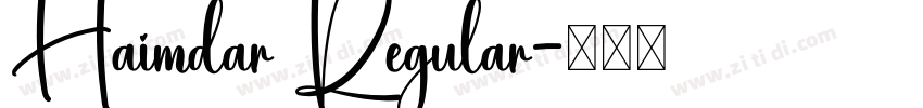 Haimdar Regular字体转换